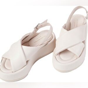 - Paloma Barcelo’ Women's Sandals Barbara Leather‎ Glacier Platform Shoes 40